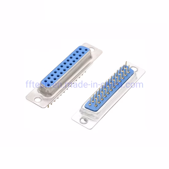 Haute qualité 2 rangées verticales à travers le trou Type 9 15 25 37 50 broches mâle et femelle D
