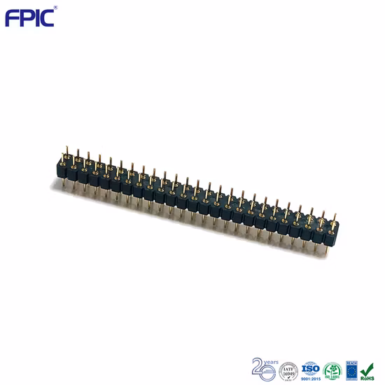 Fpic – connecteur droit à Double rangée de broches, 2x40 broches, 2.54mm, 80 broches, aiguille plaquée or 11.5/13/15/17/19/20/21/23/25/30mm, bande mâle